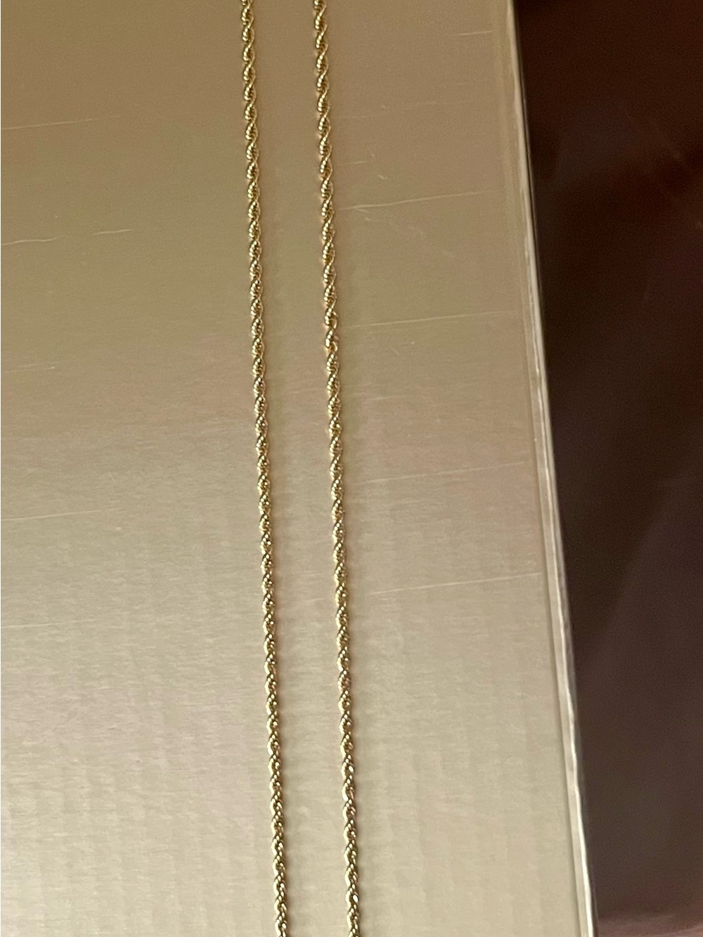 Gold Tone Rope Chain Necklace - Women's Jewellery
